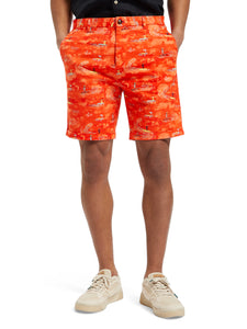 Red Surfer Allover Printed Shorts