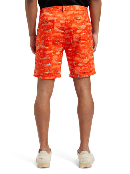 Red Surfer Allover Printed Shorts