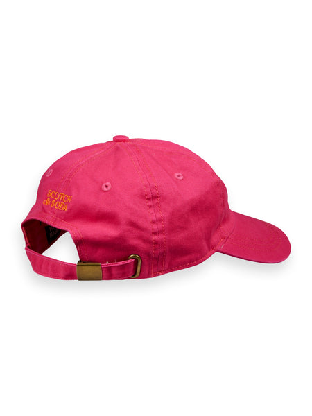 Twill Embroidered Logo Cap - Tropical Pink