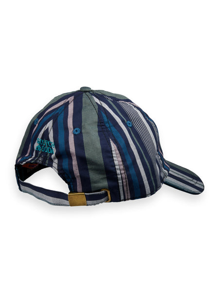 Woven Twill Multi Stripe Cap