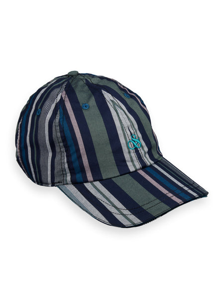 Woven Twill Multi Stripe Cap