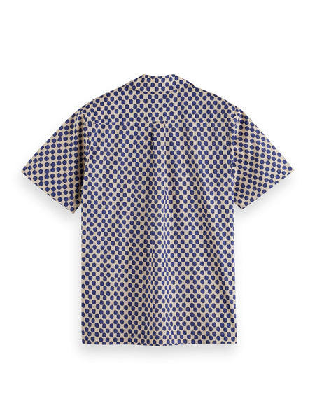 Polka Navy Blue Printed S/S Shirt