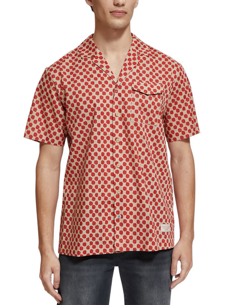 Polka Red Boat Printed S/S Shirt