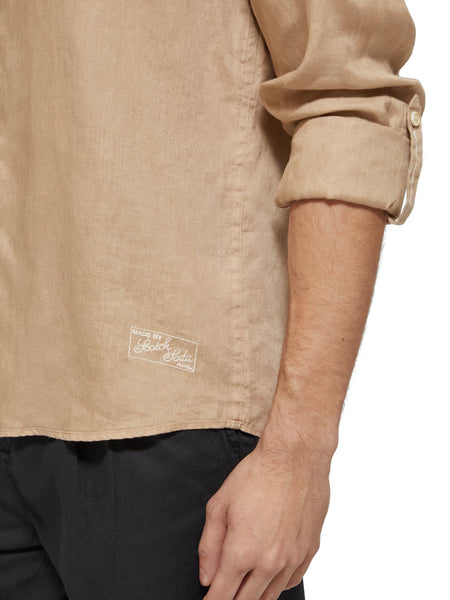 Regular Fit 100% Linen Shirt - Seastone