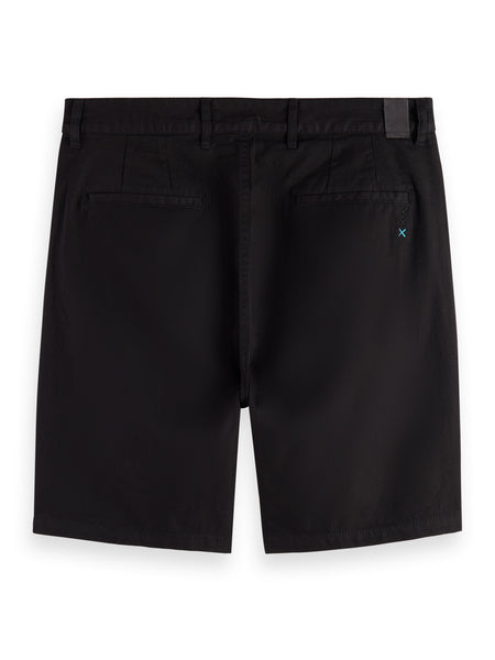 Garment Dyed Twill Shorts - Black