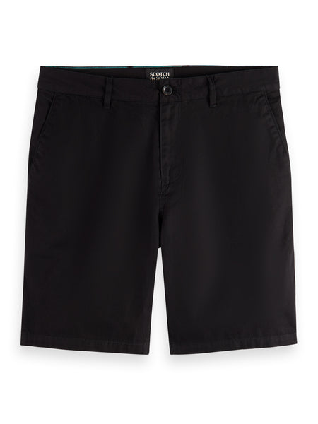 Garment Dyed Twill Shorts - Black