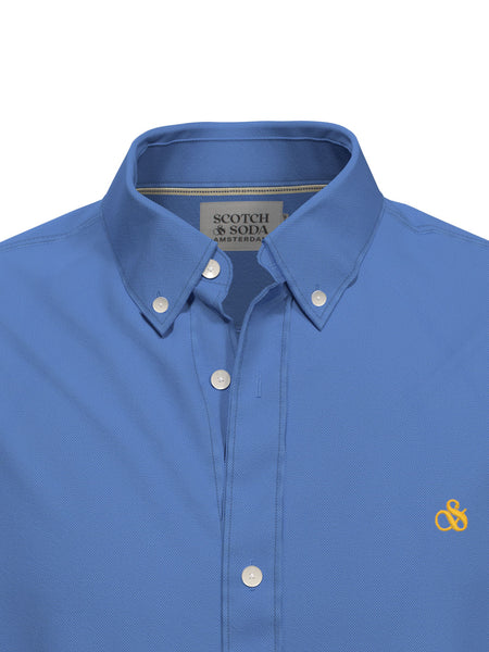 Regular Fit Oxford Shirt - Tile Blue