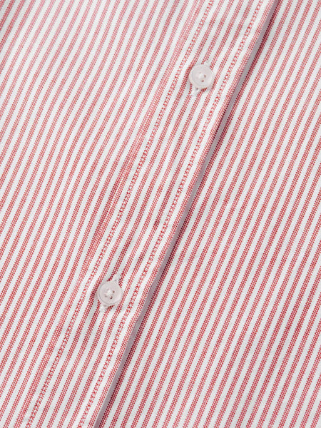 Lobster & White Striped Oxford Shirt