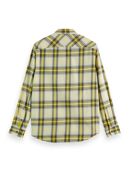 Yellow Check Regular Fit Shirt