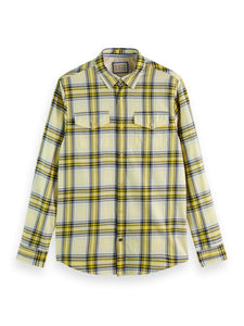 Yellow Check Regular Fit Shirt