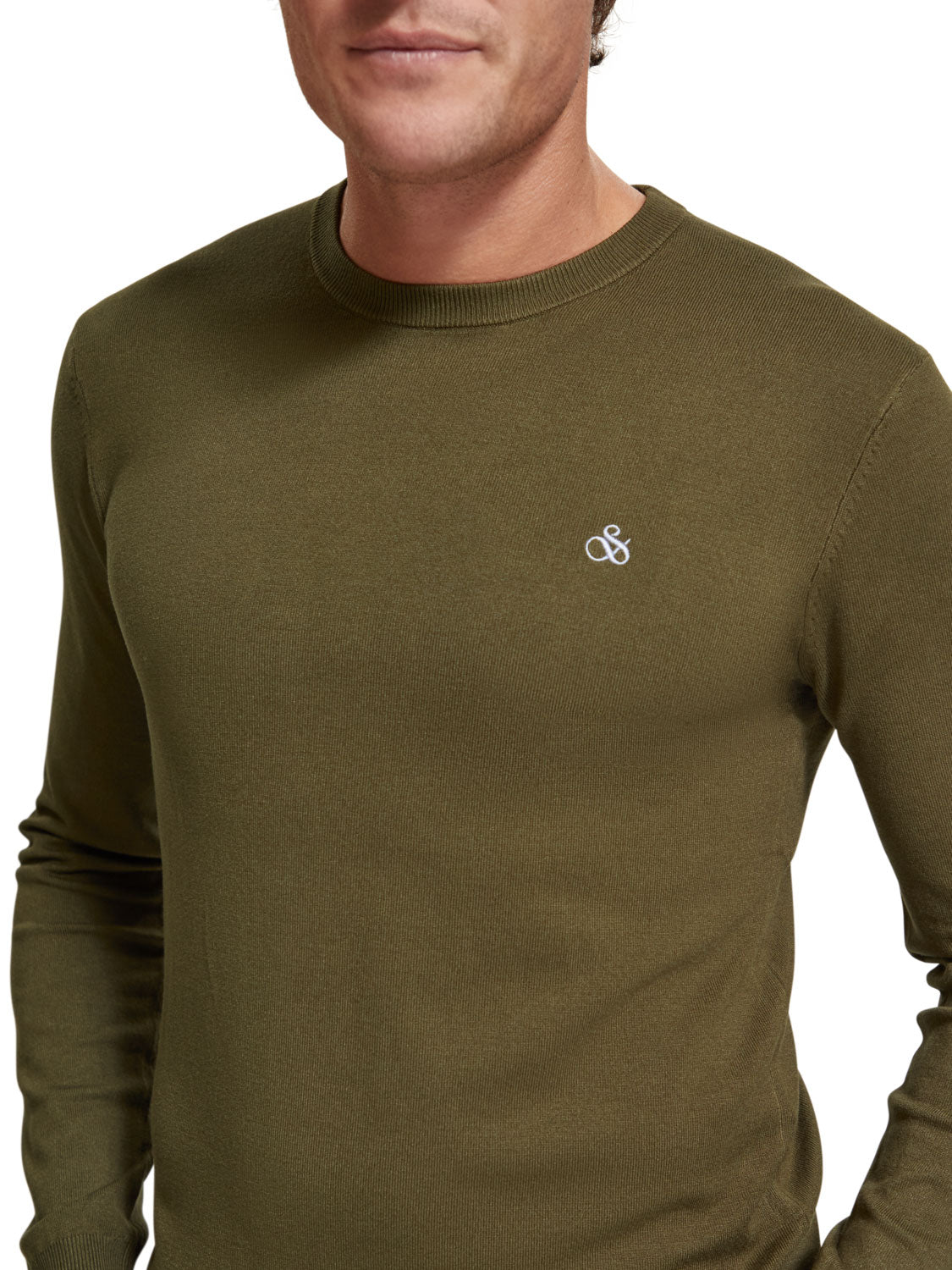 Ecovero Crew Neck Knit - Algae