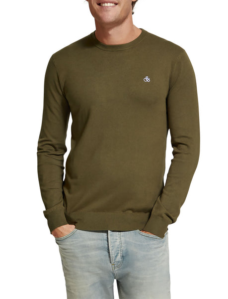 Ecovero Crew Neck Knit - Algae