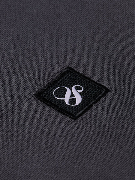 Logo Badge Sweat in Organic Cotton - Grey Skies