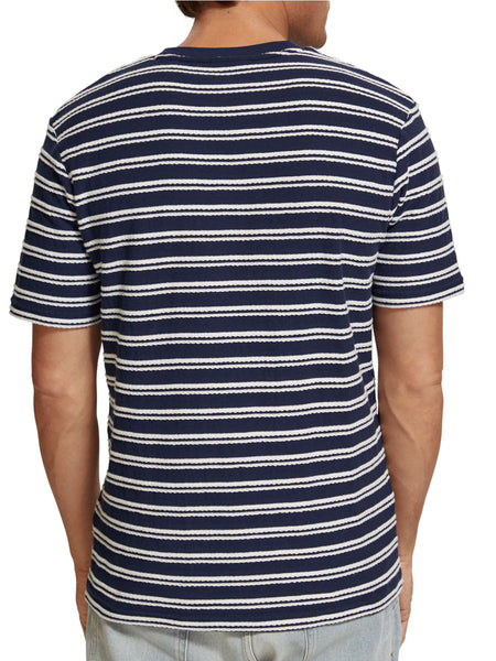 Navy/White Striped Pocket T-Shirt