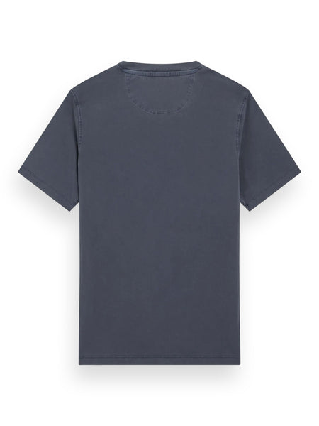 Garment Dyed Logo Tee - Ink Blue