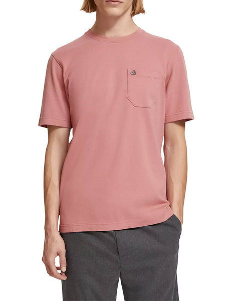 Organic Cotton Chest Pocket Tee - Weathered Pink