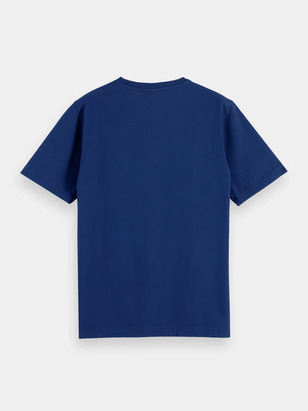 Organic Cotton Chest Pocket Tee - Navy Blue