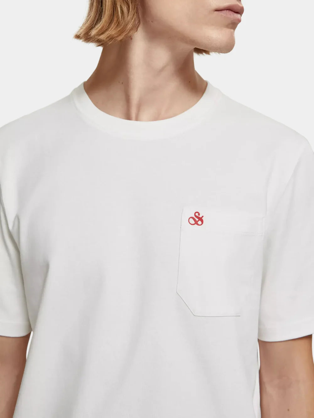 Organic Cotton Chest Pocket Tee - Swan