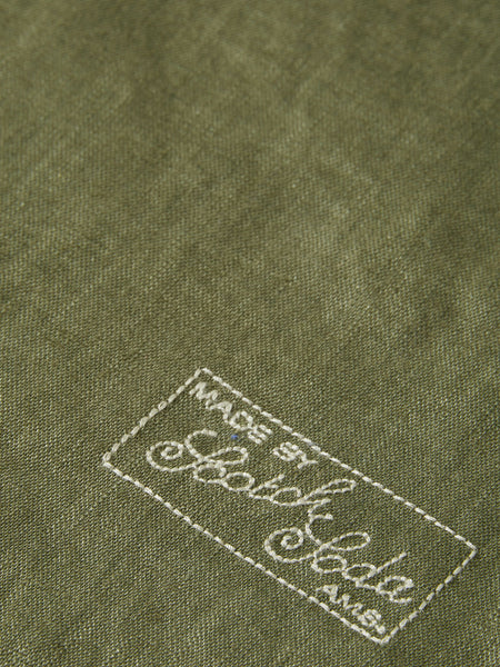 Regular Fit 100% Linen Shirt - Army