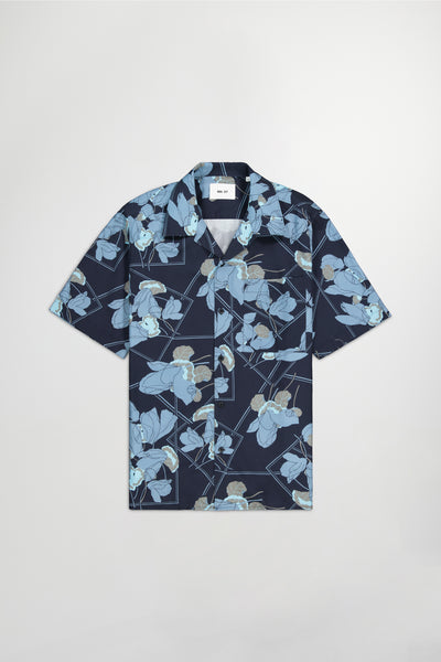 5656 Julio S/S Navy Blue Allover Print