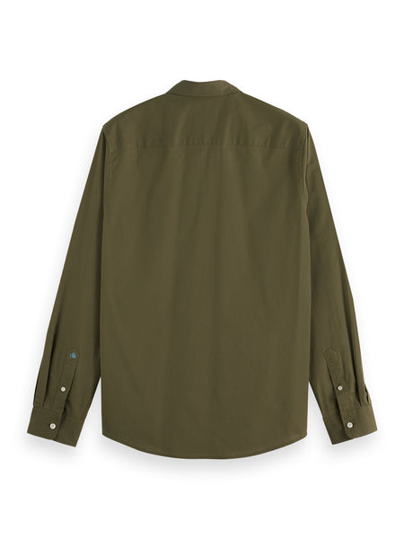 Slim Fit Poplin Shirt in Classic Green
