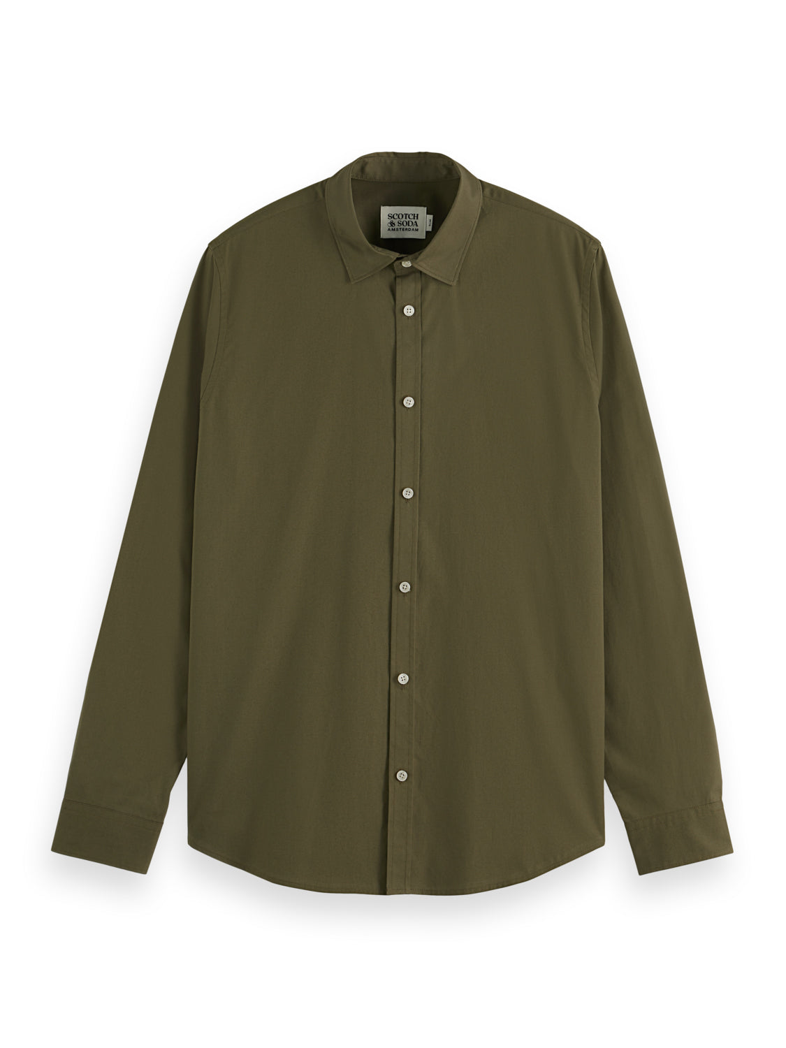 Slim Fit Poplin Shirt in Classic Green