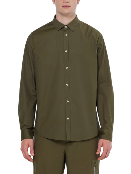 Slim Fit Poplin Shirt in Classic Green
