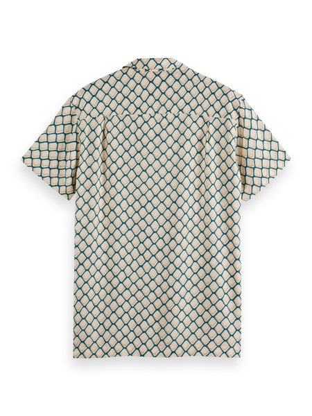 White Tennis Net All Over Printed S/S Shirt