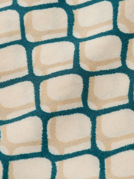 White Tennis Net All Over Printed S/S Shirt