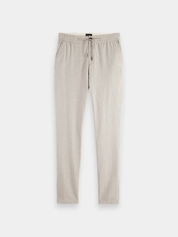 Warren Cotton/Linen Draw String Joggers - High Grey