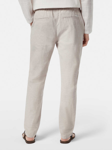 Warren Cotton/Linen Draw String Joggers - High Grey