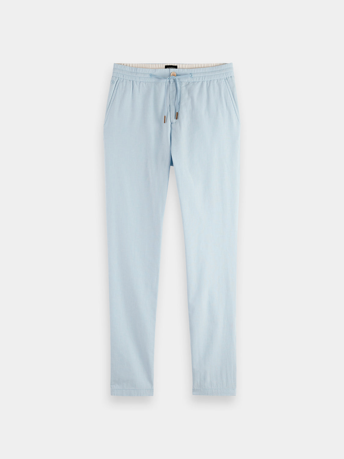 Warren Cotton/Linen Draw String Joggers - Sky Blue
