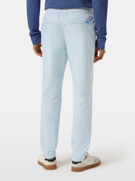 Warren Cotton/Linen Draw String Joggers - Sky Blue