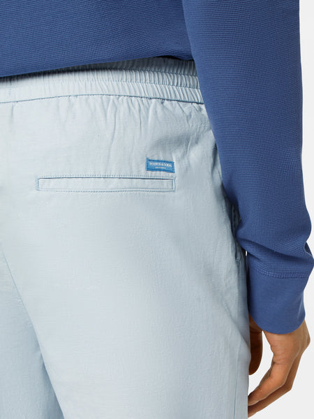 Warren Cotton/Linen Draw String Joggers - Sky Blue