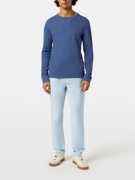 Warren Cotton/Linen Draw String Joggers - Sky Blue