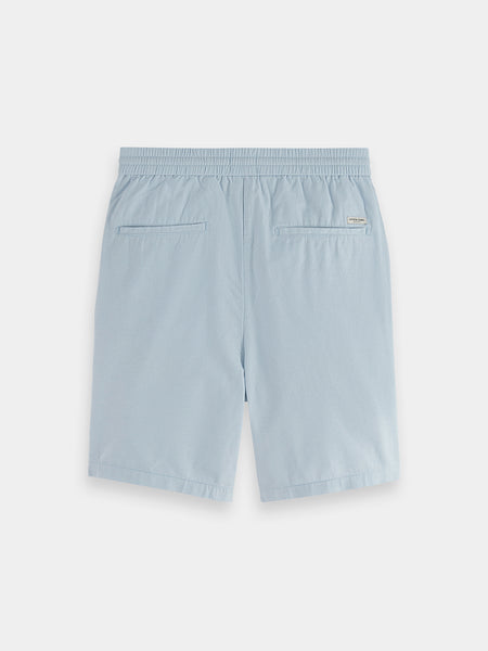 Fave Cotton-Linen Relaxed Shorts - Light Blue