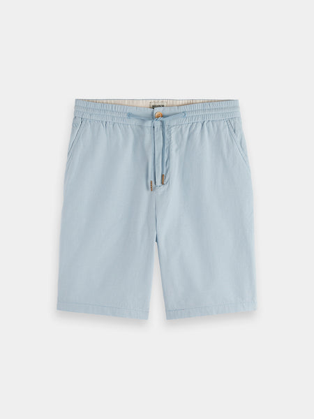 Fave Cotton-Linen Relaxed Shorts - Light Blue