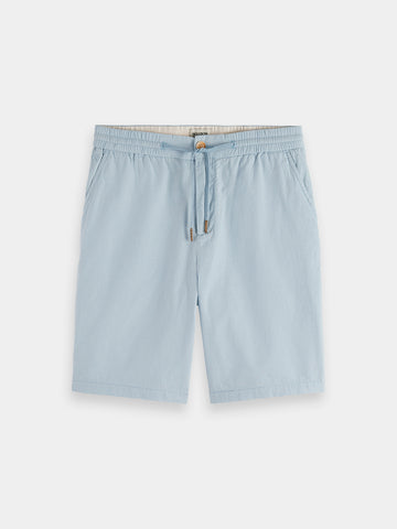 Fave Cotton-Linen Relaxed Shorts - Light Blue
