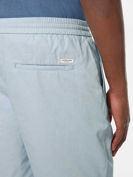 Fave Cotton-Linen Relaxed Shorts - Light Blue