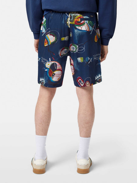 Fave Navy All Over Printed Short