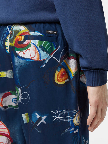 Fave Navy All Over Printed Short