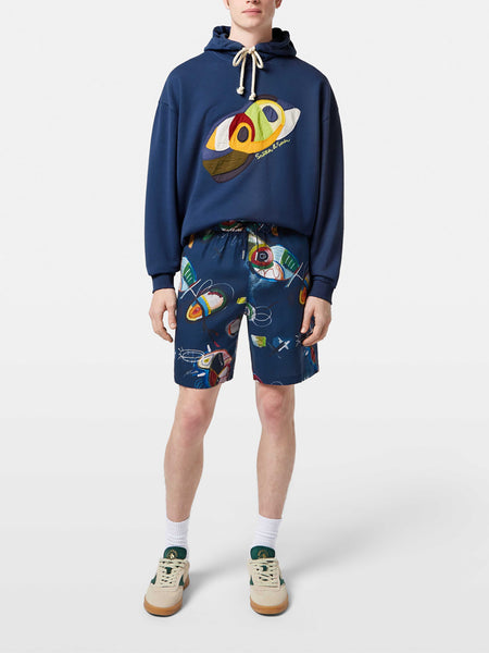 Fave Navy All Over Printed Short