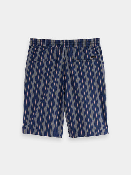 Fave Navy Multi Stripe Printed Short