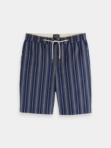 Fave Navy Multi Stripe Printed Short