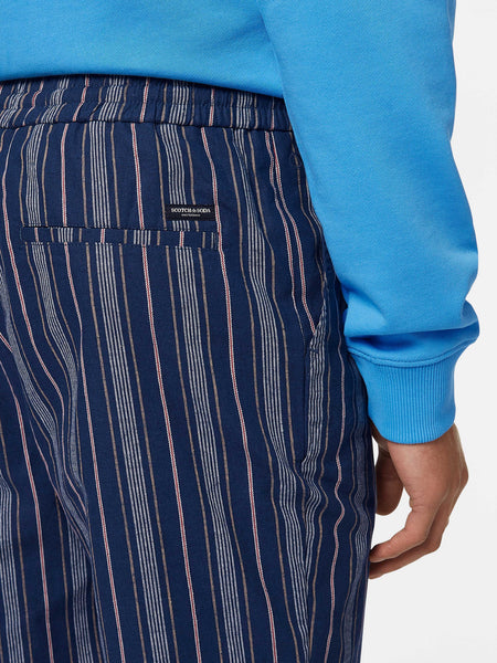 Fave Navy Multi Stripe Printed Short