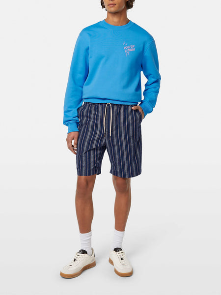 Fave Navy Multi Stripe Printed Short