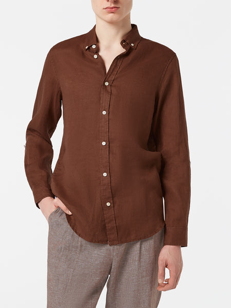 Linen Shirt - Regular Fit - Cold Brew