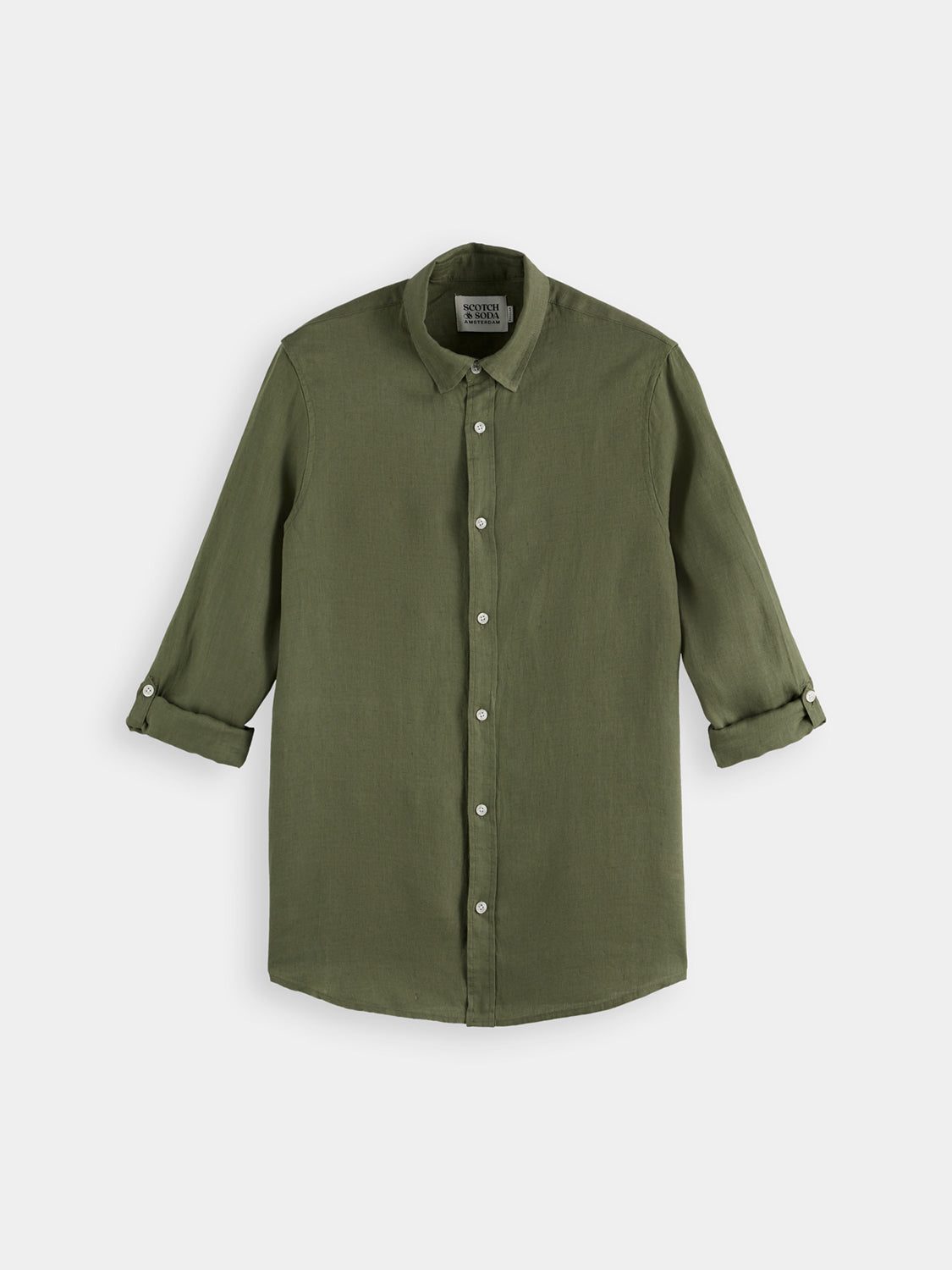 Linen Shirt - Regular Fit - Army