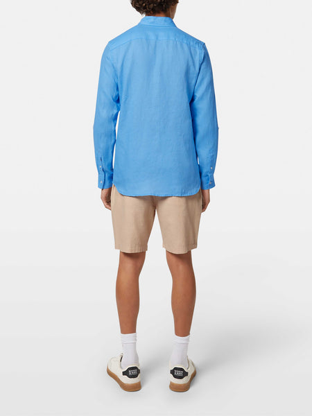 Linen Shirt - Regular Fit - Aqua Blue