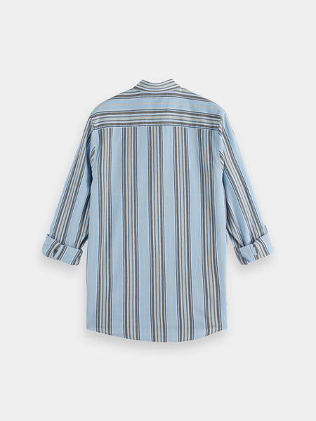 Camel Striped Crinkle Shirt